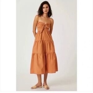 Terracotta Strapless Anthropologie Dress